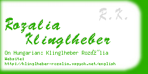 rozalia klinglheber business card